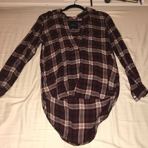 AMERICAN EAGLE boyfriend fit red plaid flannel